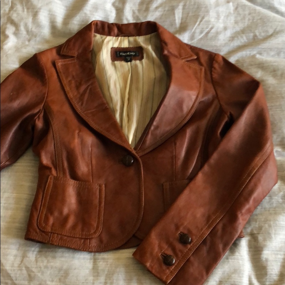 Bebe leather jacket!